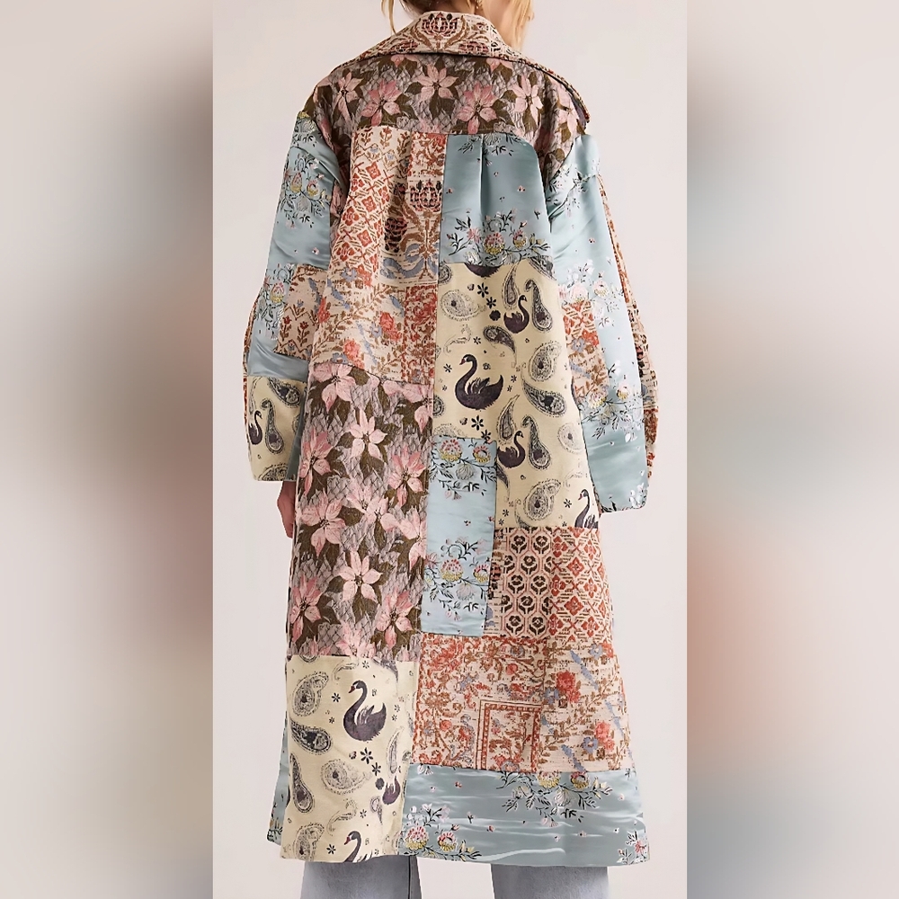 Golden Hour Jacquard Coat,Color Blossom Combo - Picture 4 of 16